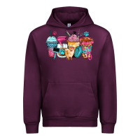 Mauve Wine pet groomer coffee cups Urban Hoodie - Zillion Design Studio