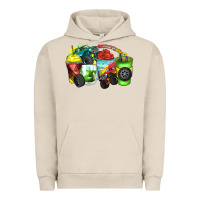 Pigment French Oak monster truck coffee cups Urban Hoodie - Zillion Design Studio