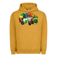 Pigment Peanut Butter monster truck coffee cups Urban Hoodie - Zillion Design Studio