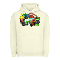 Pigment Pistachio monster truck coffee cups Urban Hoodie - Zillion Design Studio