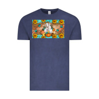 Vintage Denim Goat Family Fall Pumpkins Vintage Tee - Artiststas