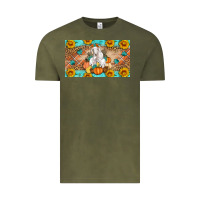 Vintage Olive Goat Family Fall Pumpkins Vintage Tee - Artiststas