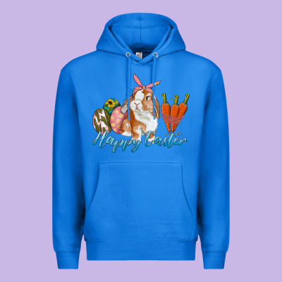 Happy Easter Bunny Carrots And Eggs Premium Hoodie Designed By Ranaportraitstore