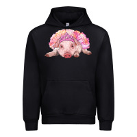 Black Balerina Baby Pig With Tutu Urban Hoodie - RanaPortraitStore