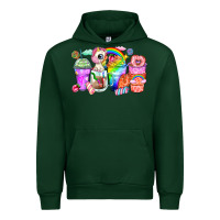 Forest Green unicorn coffee cups Urban Hoodie - Zillion Design Studio