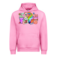 Fuchsia Pink unicorn coffee cups Urban Hoodie - Zillion Design Studio