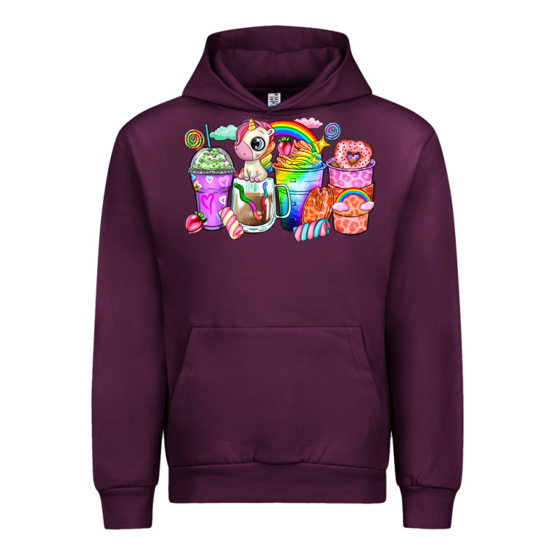 Unicorn Coffee Cups Urban Hoodie by Zillion Design Studio | Teevron