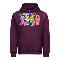 Mauve Wine unicorn coffee cups Urban Hoodie - Zillion Design Studio