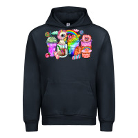 Navy unicorn coffee cups Urban Hoodie - Zillion Design Studio