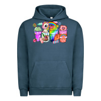 Pigment Midnight Navy unicorn coffee cups Urban Hoodie - Zillion Design Studio