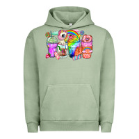 Pigment Oil Green unicorn coffee cups Urban Hoodie - Zillion Design Studio