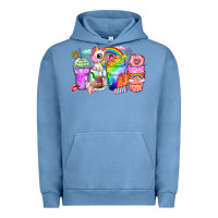 Pigment Pebble Blue unicorn coffee cups Urban Hoodie - Zillion Design Studio