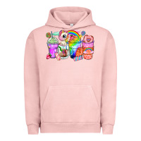 Pigment Salmon unicorn coffee cups Urban Hoodie - Zillion Design Studio