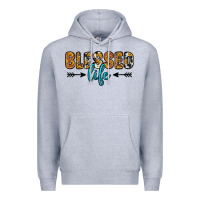 Heather Grey blessed life Premium Hoodie - Zillion Design Studio