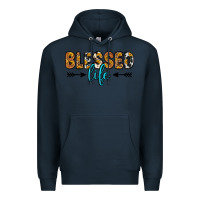 Navy blessed life Premium Hoodie - Zillion Design Studio