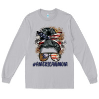 Moon Dust americanmom messy bun Long Sleeve Tee - BarkalooDesign