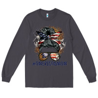 Smoke americanmom messy bun Long Sleeve Tee - BarkalooDesign
