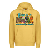 Antique Gold being a nana makes my life complete Premium Hoodie - Zillion Design Studio