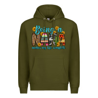 Army Green being a nana makes my life complete Premium Hoodie - Zillion Design Studio