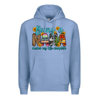 Colony Blue being a nana makes my life complete Premium Hoodie - Zillion Design Studio
