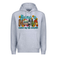 Heather Grey being a nana makes my life complete Premium Hoodie - Zillion Design Studio