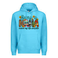 Ocean Blue being a nana makes my life complete Premium Hoodie - Zillion Design Studio
