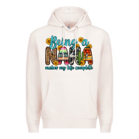 Pale Pink being a nana makes my life complete Premium Hoodie - Zillion Design Studio