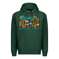 Sports Green being a nana makes my life complete Premium Hoodie - Zillion Design Studio