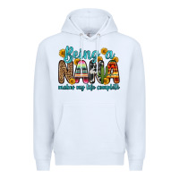 White being a nana makes my life complete Premium Hoodie - Zillion Design Studio