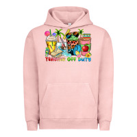 Pigment Salmon teacher off duty coffee cups Urban Hoodie - Zillion Design Studio