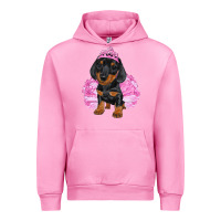 Fuchsia Pink Balerina Dachshund With Tutu Urban Hoodie - RanaPortraitStore