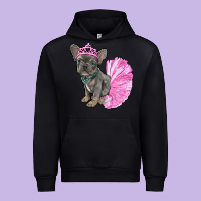 Urban Hoodie Balerina French Bulldog With Tutu