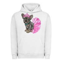 Pigment Lunar Rock Balerina French Bulldog With Tutu Urban Hoodie - RanaPortraitStore