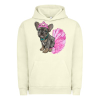 Pigment Pistachio Balerina French Bulldog With Tutu Urban Hoodie - RanaPortraitStore