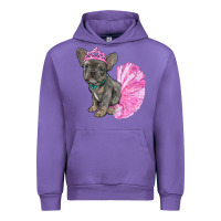 Tulip Balerina French Bulldog With Tutu Urban Hoodie - RanaPortraitStore