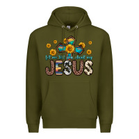 Army Green let me tell you about my jesus Premium Hoodie - Zillion Design Studio