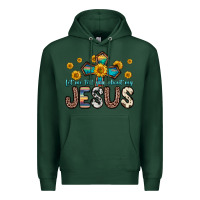 Sports Green let me tell you about my jesus Premium Hoodie - Zillion Design Studio