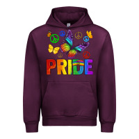 Mauve Wine hippie pride Urban Hoodie - texasbilliewilder