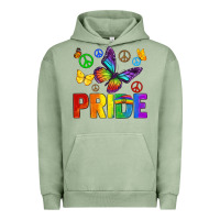 Pigment Oil Green hippie pride Urban Hoodie - texasbilliewilder