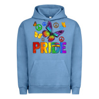 Pigment Pebble Blue hippie pride Urban Hoodie - texasbilliewilder