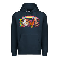 Navy easter bunny love Premium Hoodie - RanaPortraitStore