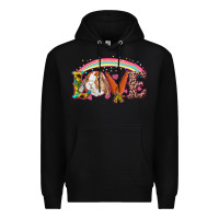 Black easter bunny love Premium Hoodie - RanaPortraitStore