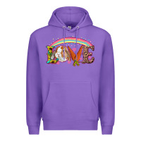 Purple easter bunny love Premium Hoodie - RanaPortraitStore