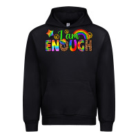 Black i am enough Urban Hoodie - texasbilliewilder