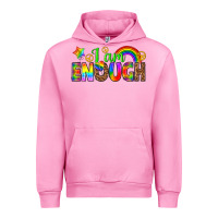 Fuchsia Pink i am enough Urban Hoodie - texasbilliewilder