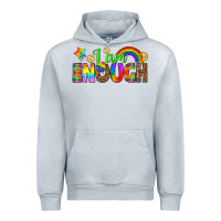 Heather Grey i am enough Urban Hoodie - texasbilliewilder