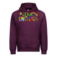 Mauve Wine i am enough Urban Hoodie - texasbilliewilder
