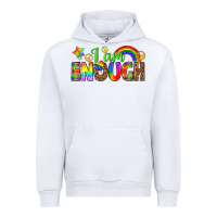 White i am enough Urban Hoodie - texasbilliewilder