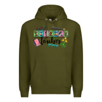 Army Green science teacher Premium Hoodie - AdoDesignShop