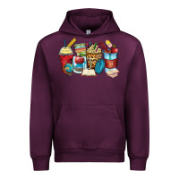 Mauve Wine teacher coffee cups Urban Hoodie - Zillion Design Studio